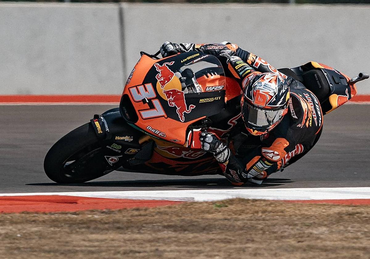 Pedro Acosta, en el circuito del Gran Premio de Indonesia.