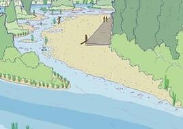 Imagen del proyecto con la playa fluvial.