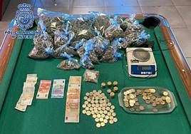 Material requisados por la Policía Nacional en los registros en Cartagena.