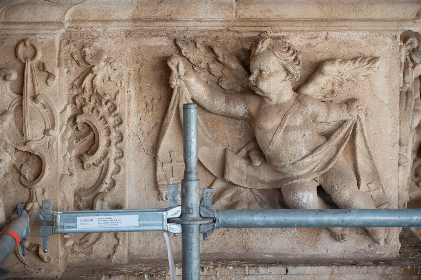 Las obras de restauración de la fachada de la Catedral de Murcia