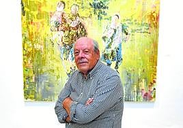 Huida en pareja. Una de las obras de gran formato que expone Esteban Campuzano hastael 20 de noviembre en AdB.