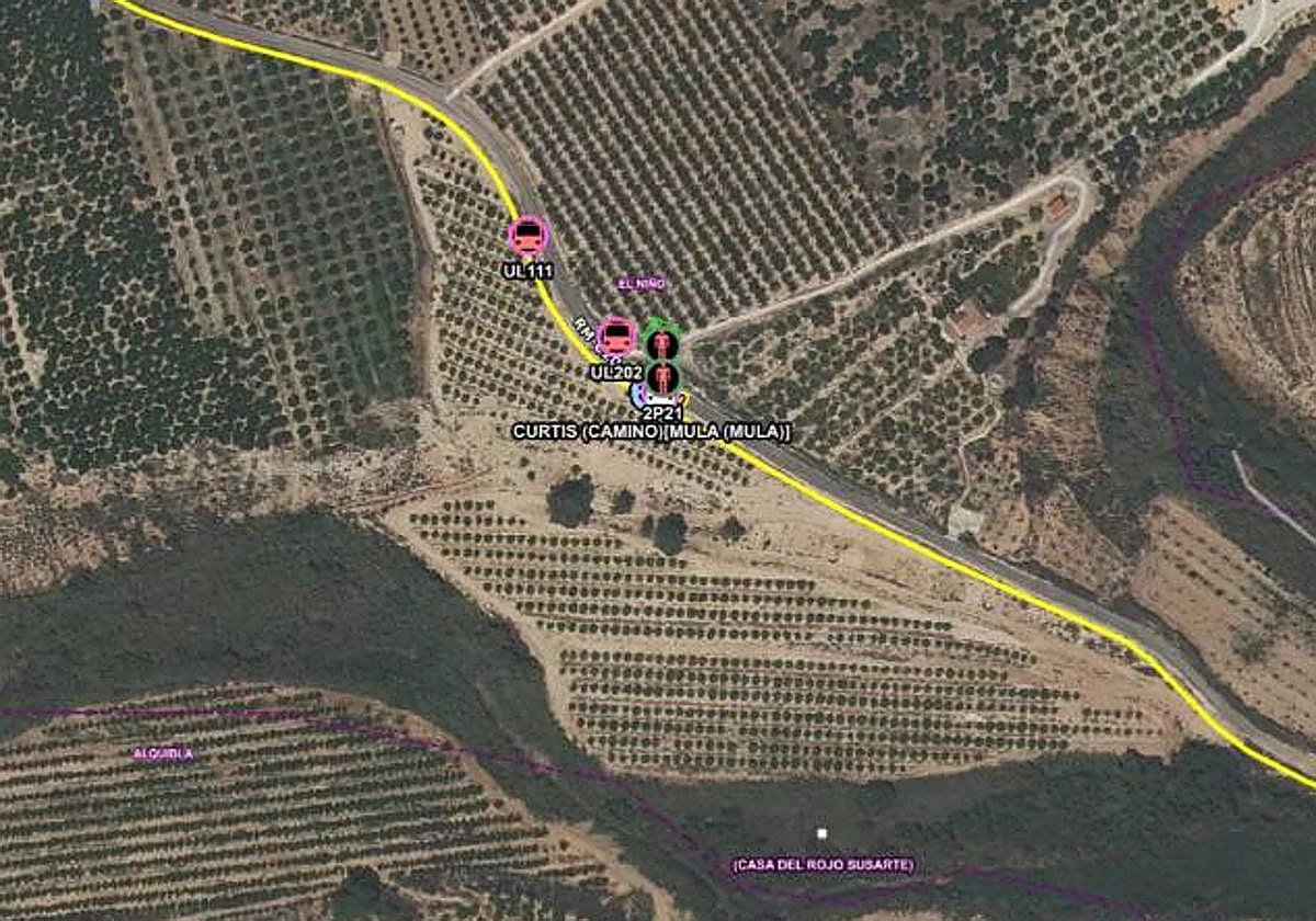 El lugar del accidente.