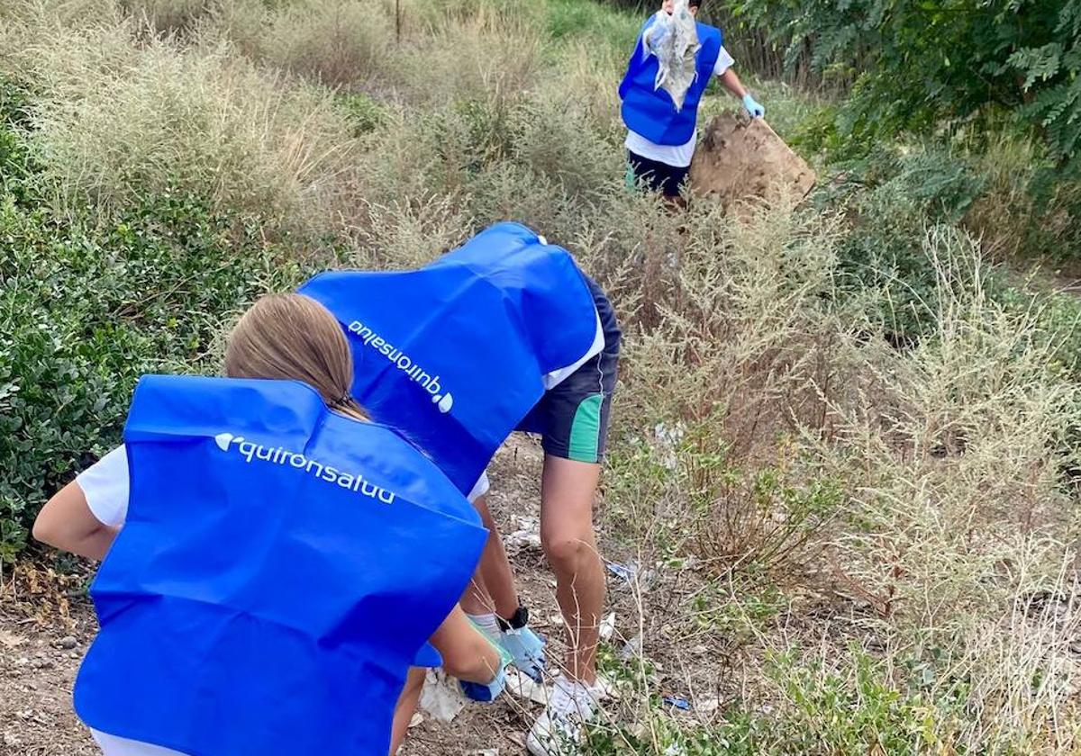 Quirónsalud colabora con la Fundación Ecomar en la limpieza del río Segura, en Murcia
