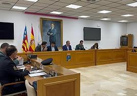 Reunión de la Junta Local de Seguridad, este martes.