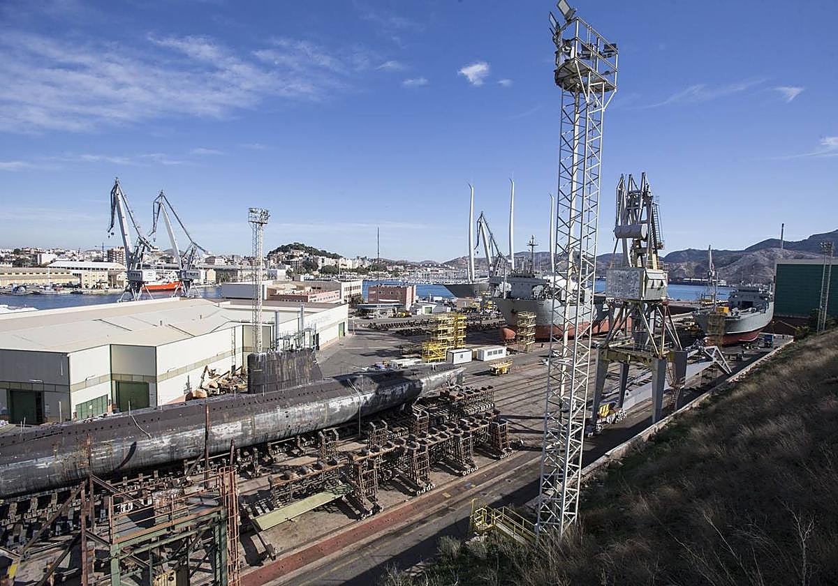 Reparación de buques en el Puerto de Cartagena en una imagen de archivo.