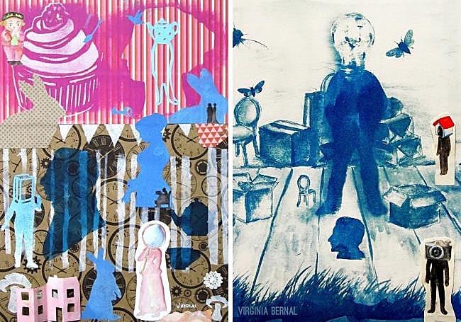 'El Plano' y 'El mercado'. Obras originales inspiradas en las 'Impresiones' de Agustín Iniesta, para quien el mercado tiene «un colorido de pradera florecida» y la ciudad, «una animación inusitada» de huertanos».