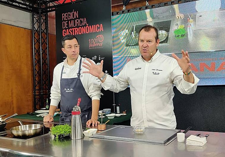 Pablo González Conejero, este sábado, en su ponencia en Región de Murcia Gastronómica.