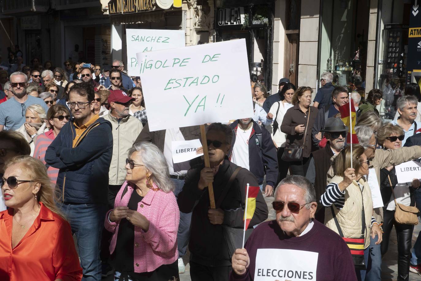 La protesta en Cartagena por la unidad de España, en imágenes