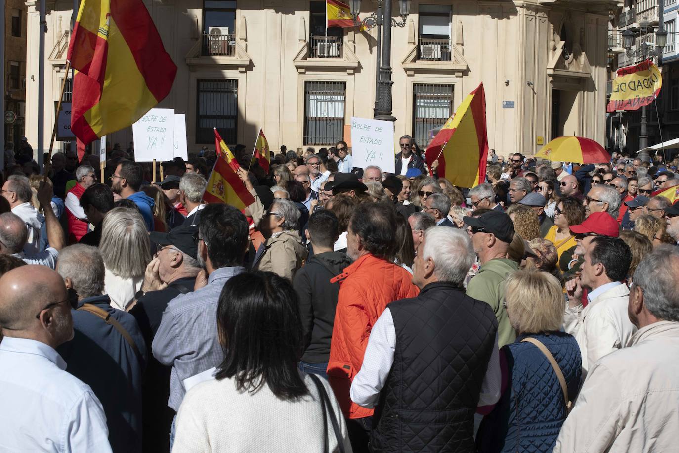 La protesta en Cartagena por la unidad de España, en imágenes