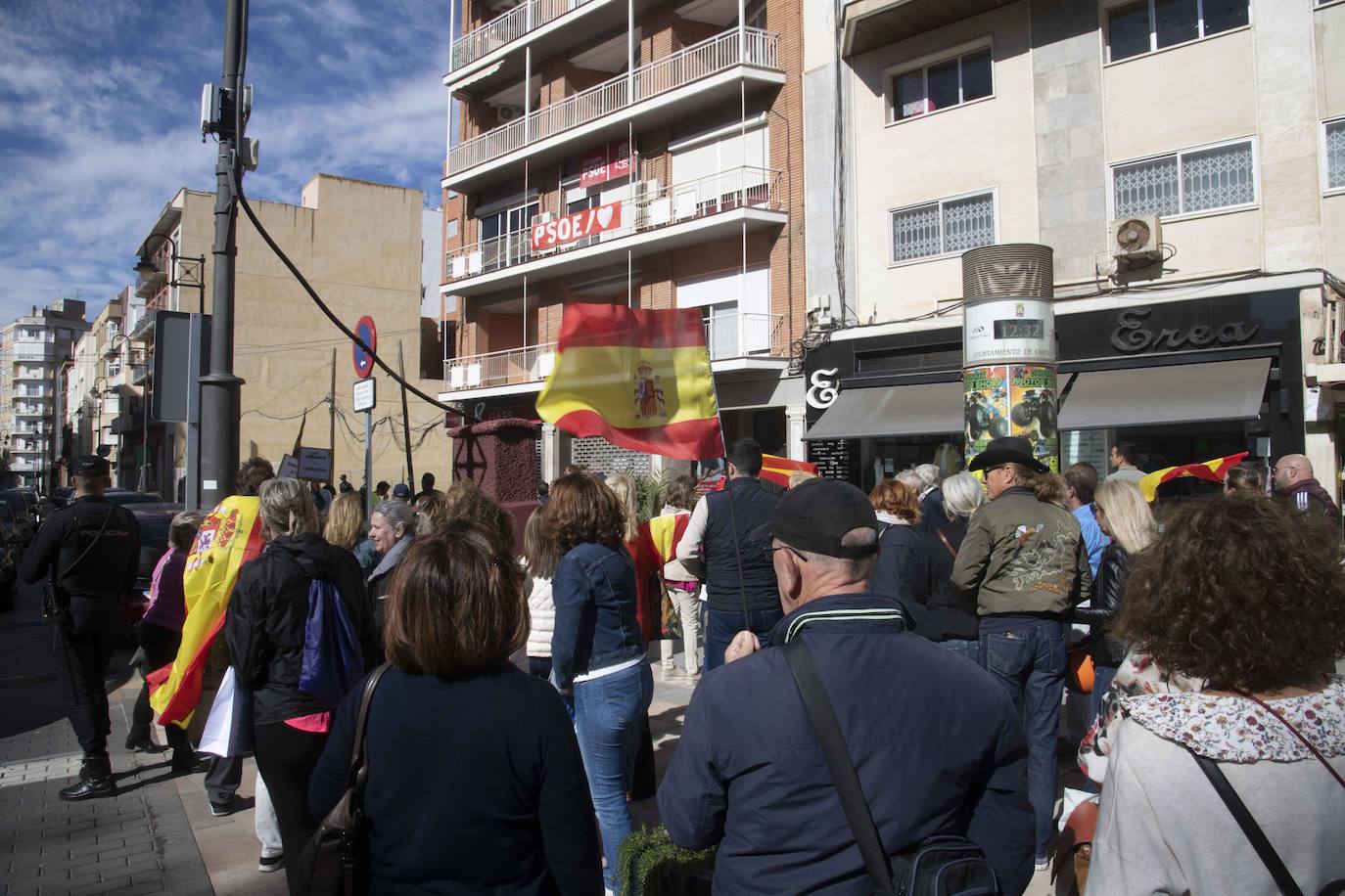 La protesta en Cartagena por la unidad de España, en imágenes