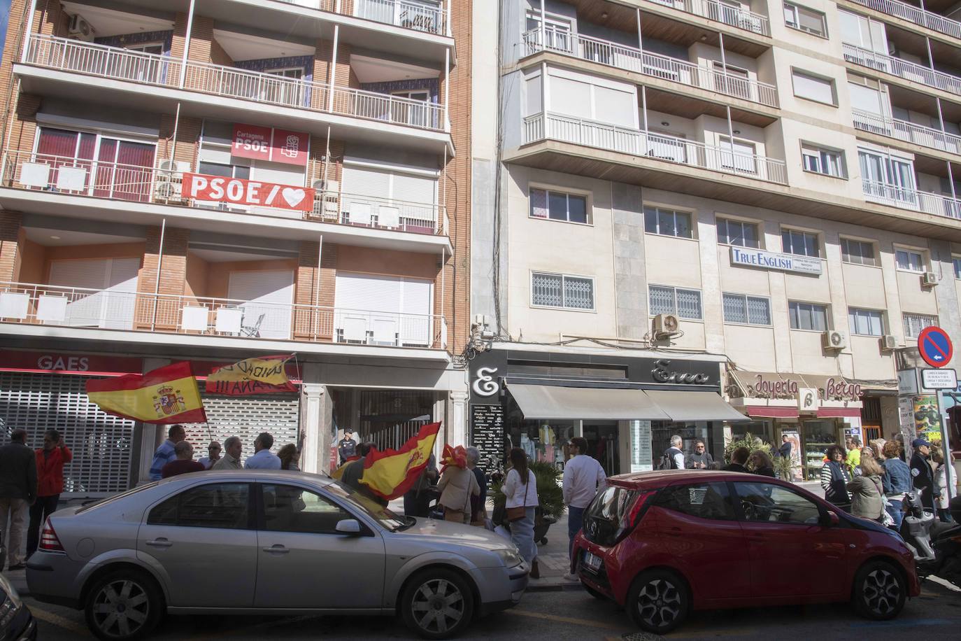 La protesta en Cartagena por la unidad de España, en imágenes