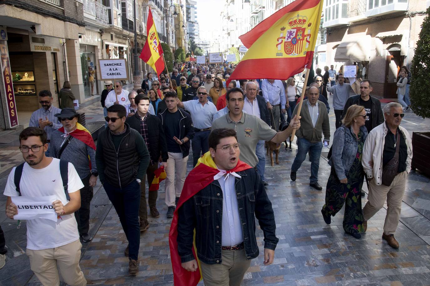 La protesta en Cartagena por la unidad de España, en imágenes