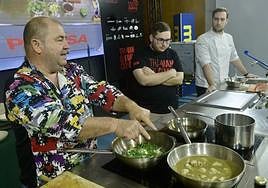Joaquín Madrid (Rincón de Joaquín) y Pedro Buitrago (Tándem), este domingo, en la ponencia 'Pasado, presente y futuro'.