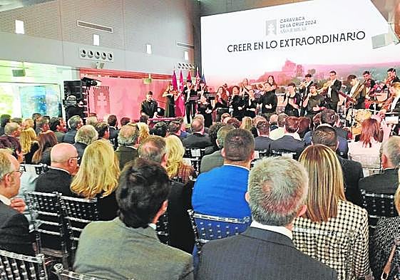 Actuación de la Orquesta de Jóvenes durante el acto de ayer.