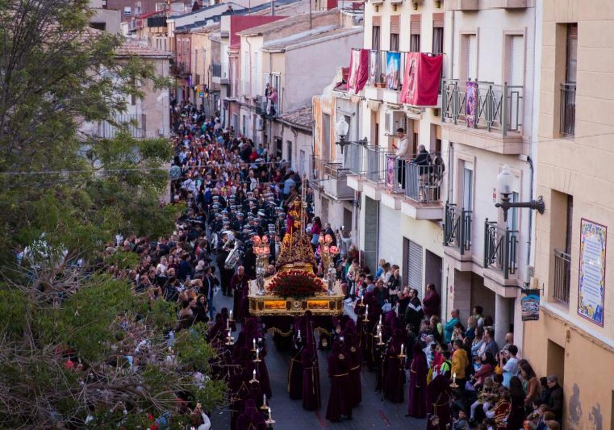 Nuestro Padre Jesús, durante la última procesión de su mayordomía el pasado miércoles santo.