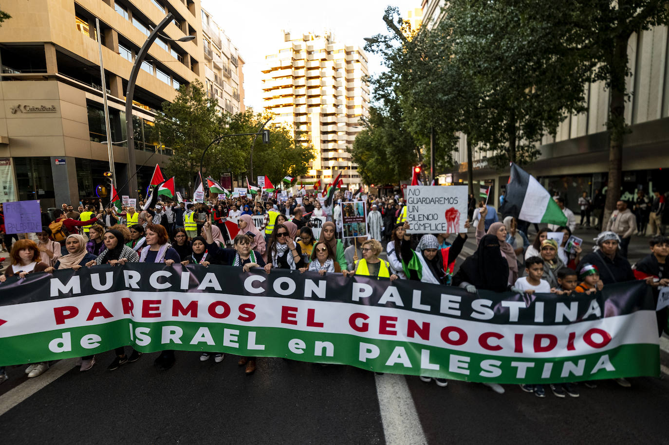 Las imágenes de la manifestación en Murcia en defensa de Palestina