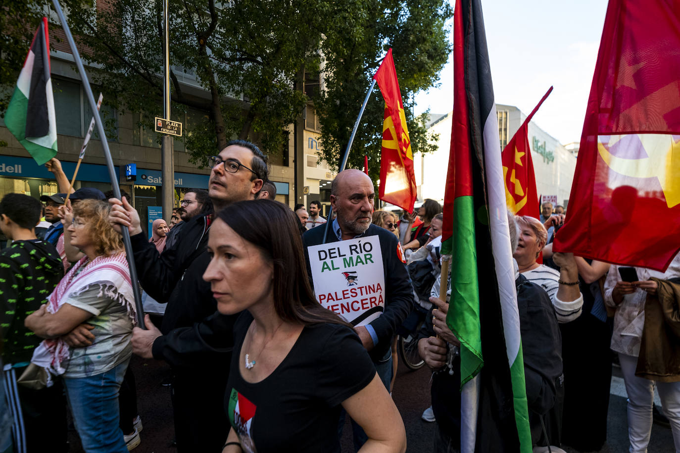 Las imágenes de la manifestación en Murcia en defensa de Palestina