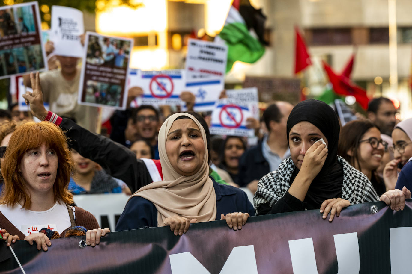 Las imágenes de la manifestación en Murcia en defensa de Palestina