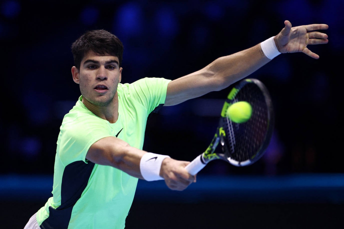 La derrota de Carlos Alcaraz ante Zverev en las Finales ATP, en imágenes