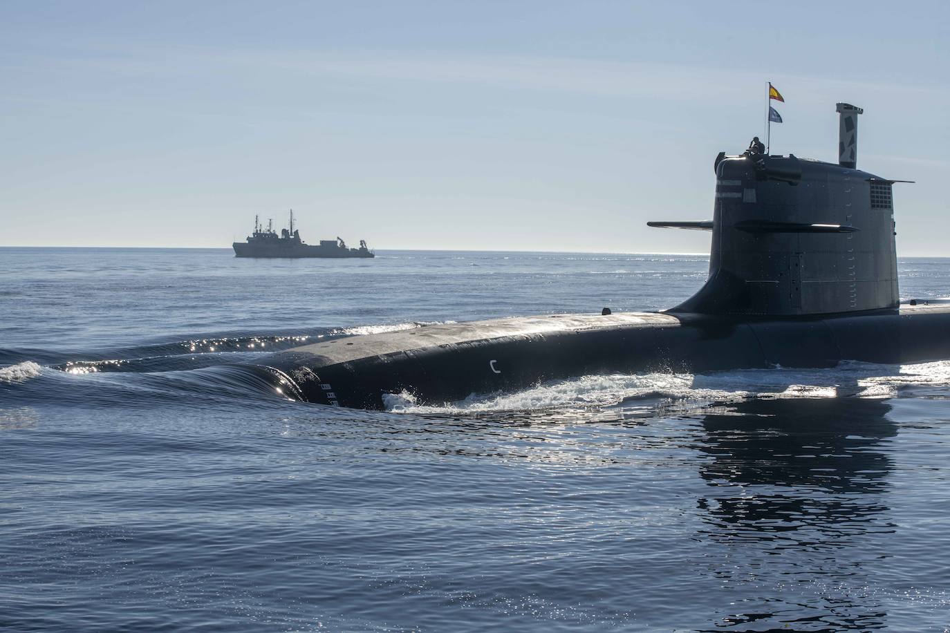 La última prueba del submarino S-81 en Cartagena, en imágenes