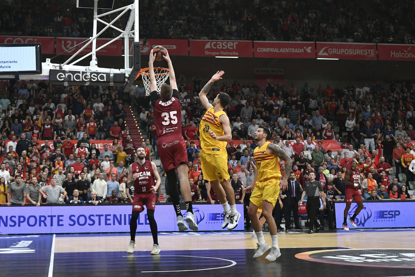 La victoria del UCAM Murcia frente al Barça, en imágenes