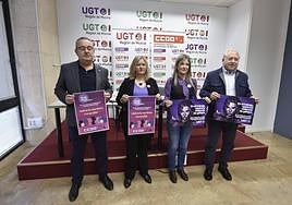 Presentación de la protesta contra la violencia machista en Murcia, Cartagena y otras localidades.