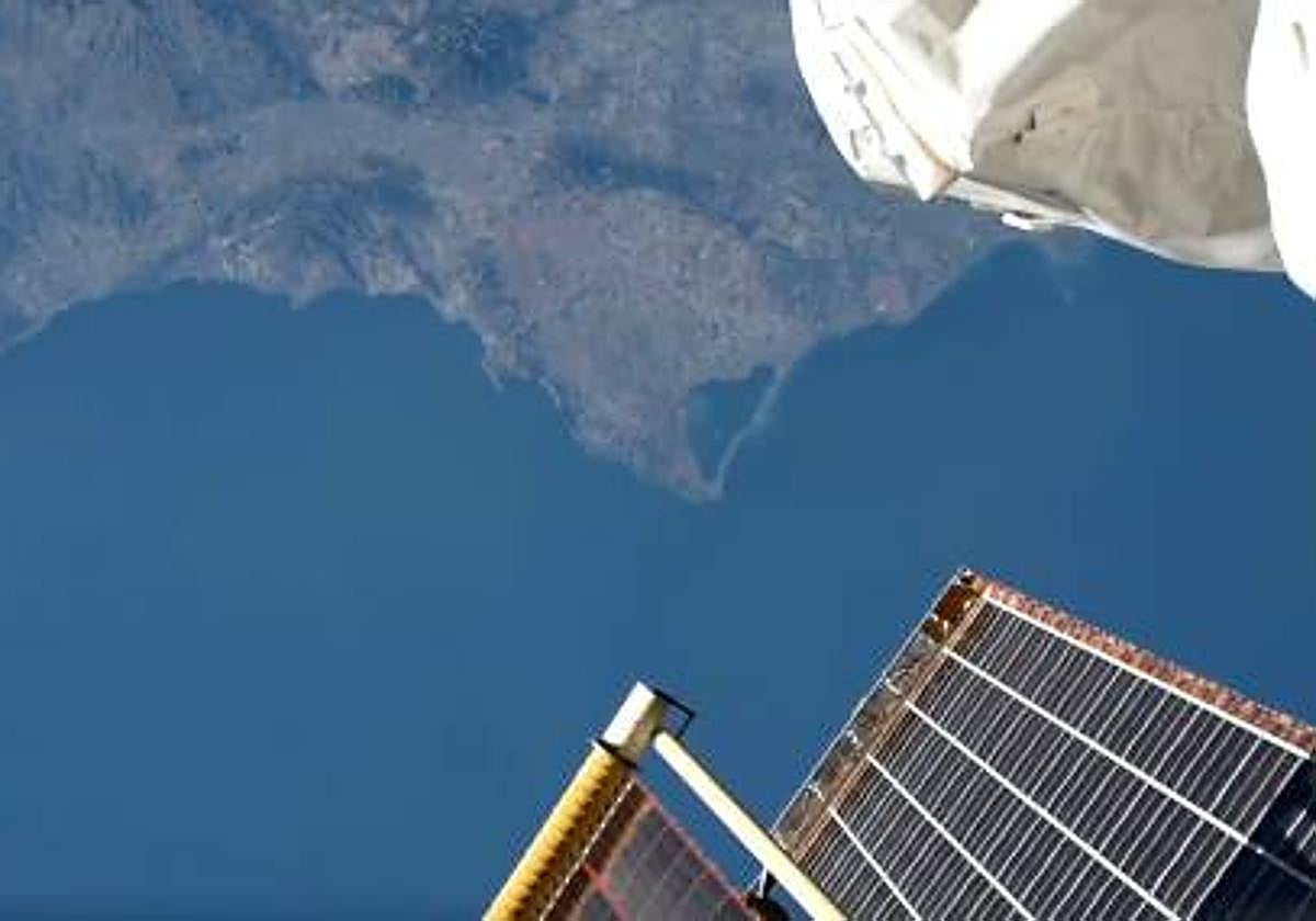 Imagen del Mar Menor captada por la Estación Espacial Internacional.