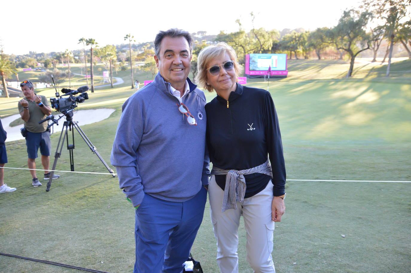 El matrimonio de jugadores murcianos, Carlos y Blanca, socios de Las Brisas y presentes en el abierto español.