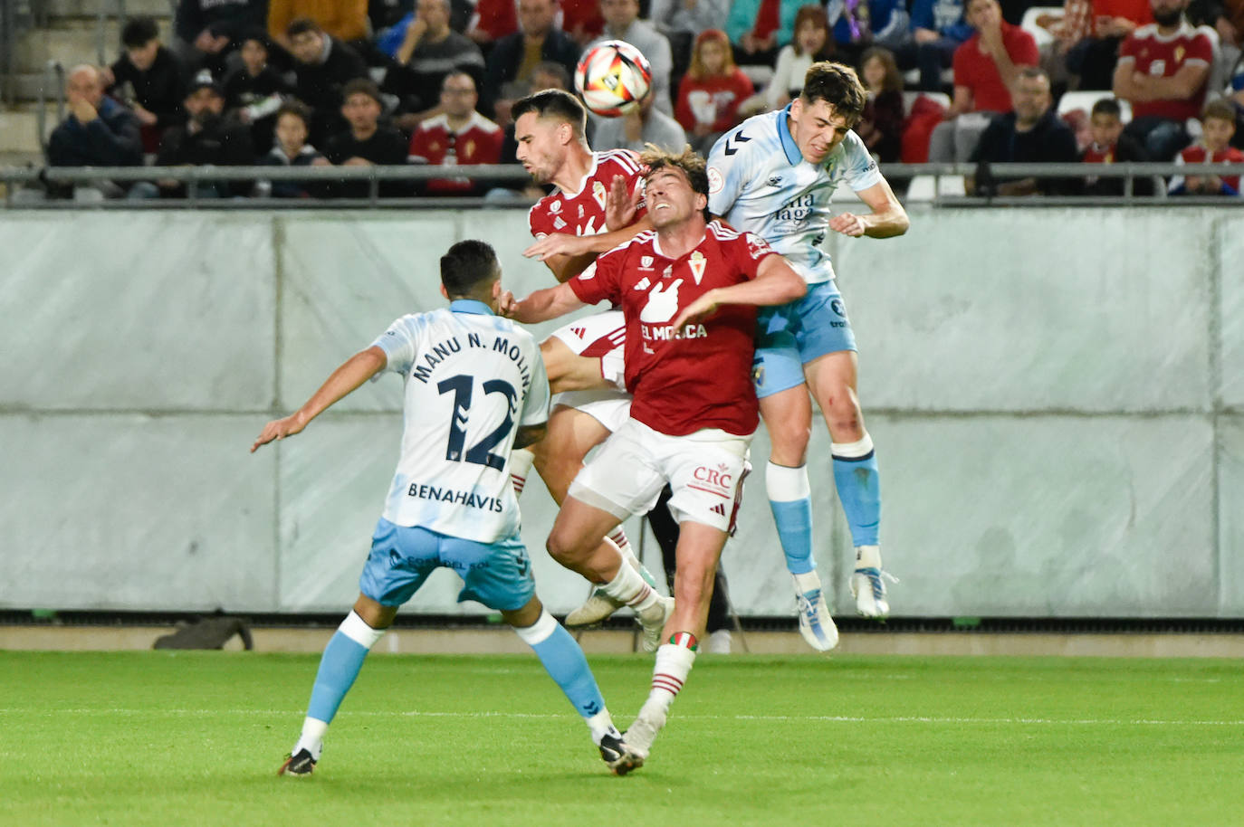 La derrota del Real Murcia frente al Málaga, en imágenes