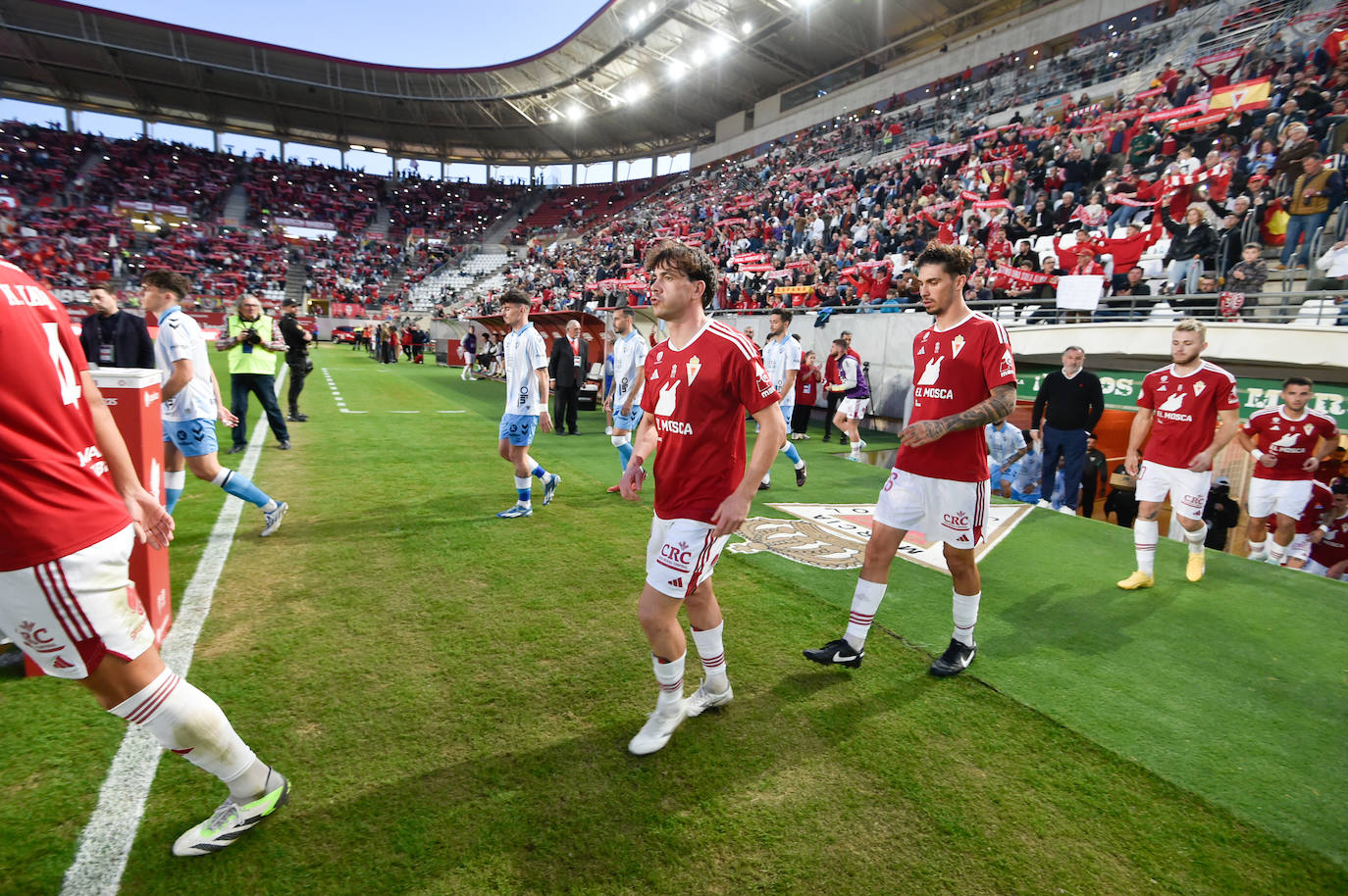 La derrota del Real Murcia frente al Málaga, en imágenes