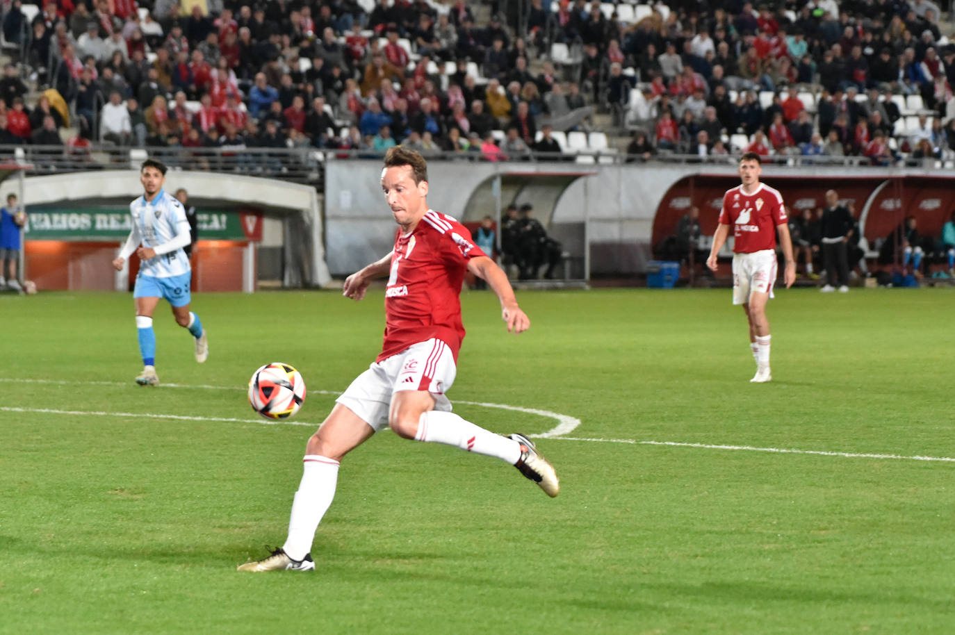 La derrota del Real Murcia frente al Málaga, en imágenes