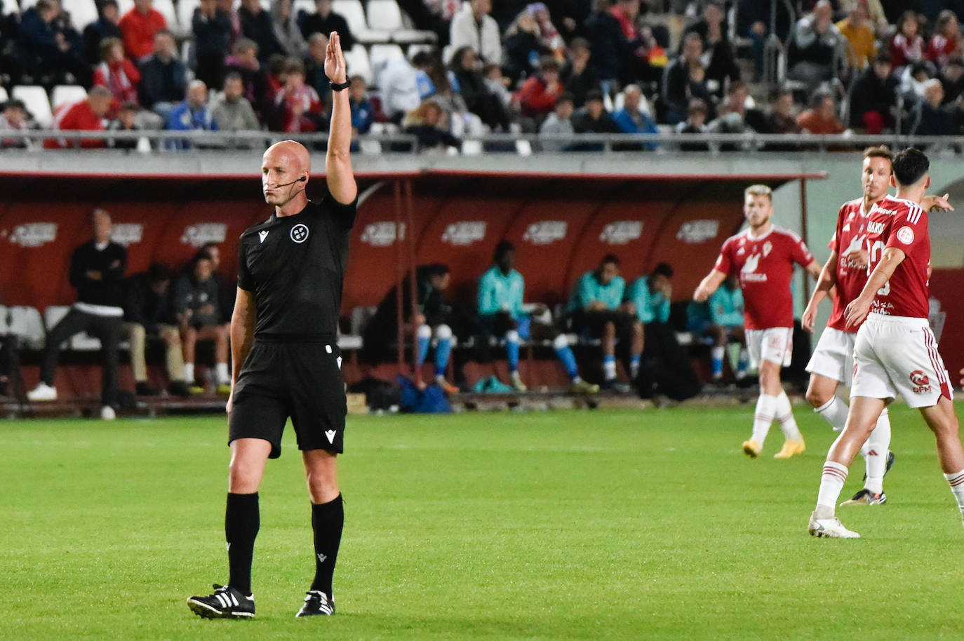 La derrota del Real Murcia frente al Málaga, en imágenes