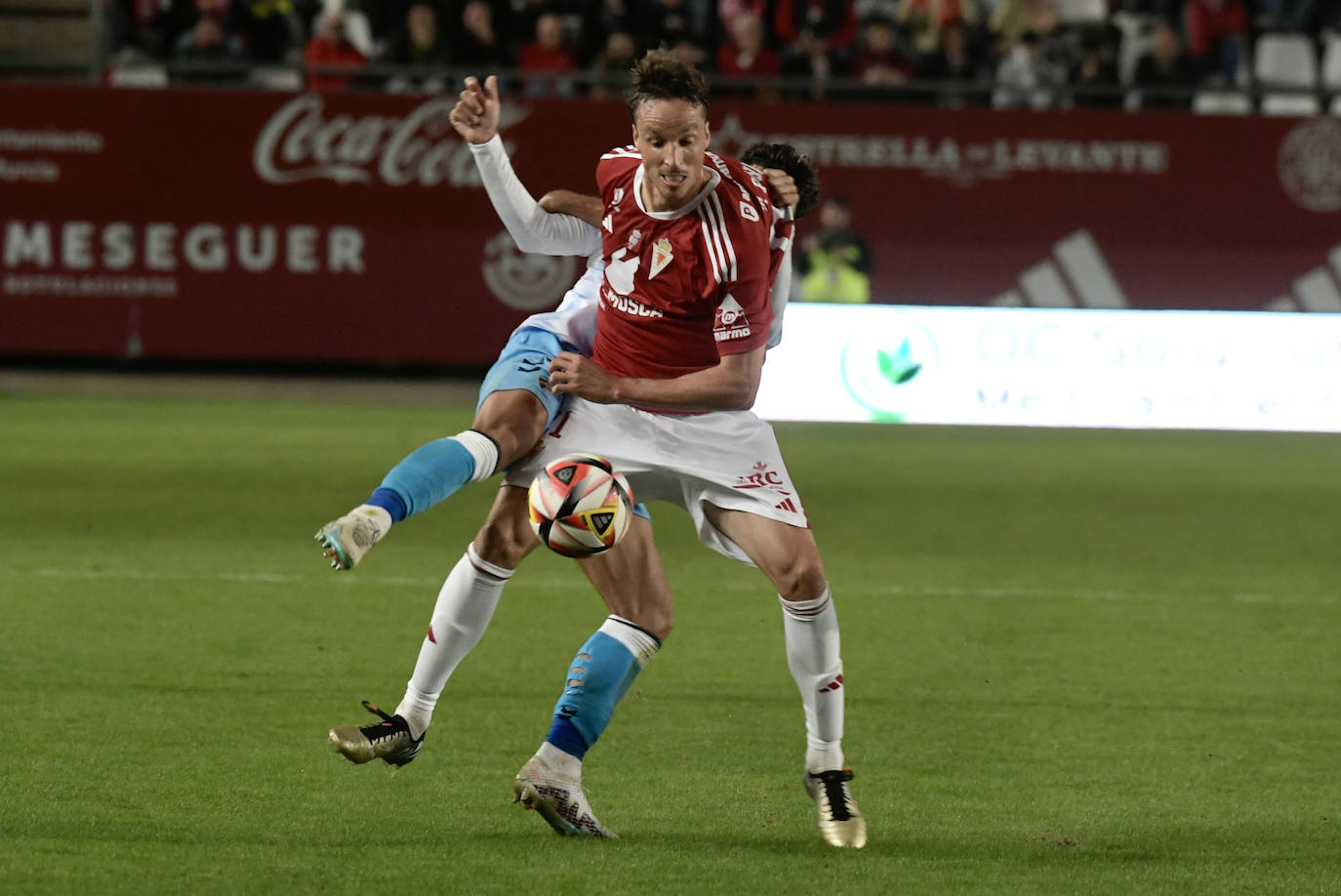 La derrota del Real Murcia frente al Málaga, en imágenes