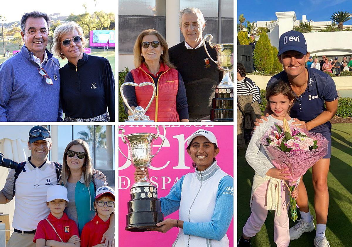Blanca Sodupe y su marido, en Las Brisas. El presidente murciano junto a los trofeos en liza. Toda la familia Pedreño se fue a disfrutar del abierto. La campeona india Aditi Ashok. Anne Van Dam regaló su ramo a la joven murciana Alba McIver.