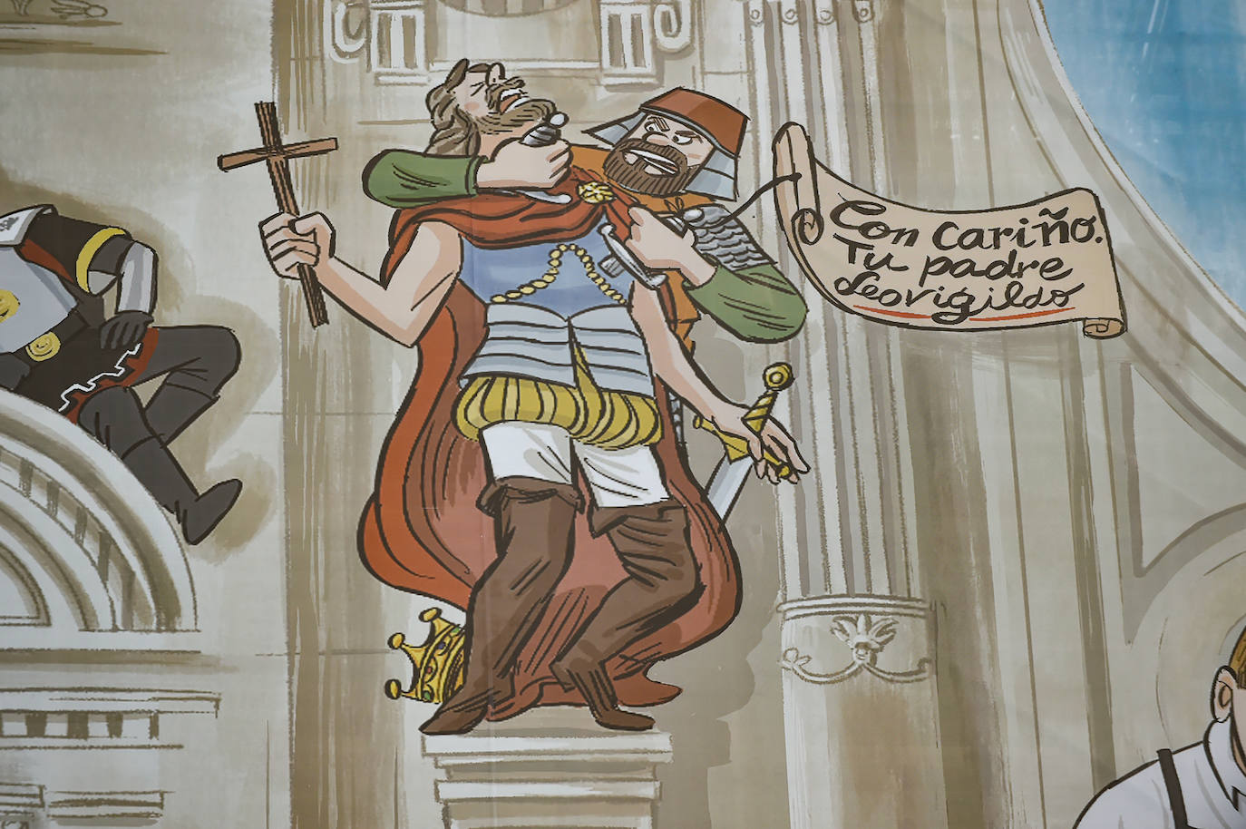 La nueva lona de la Catedral de Murcia, en imágenes
