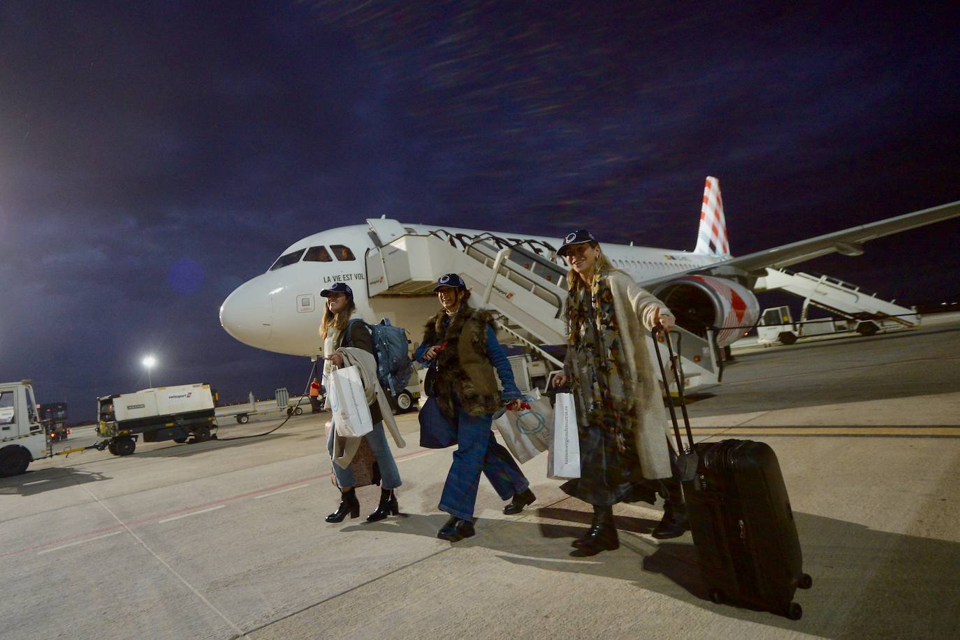 El vuelo entre Madrid y Murcia, en imágenes