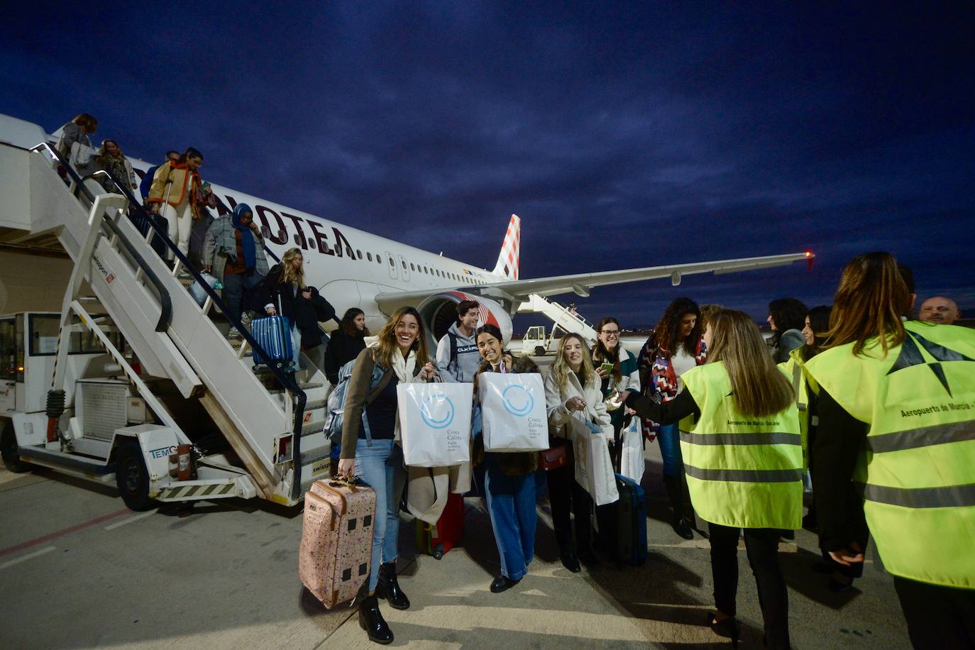 El vuelo entre Madrid y Murcia, en imágenes