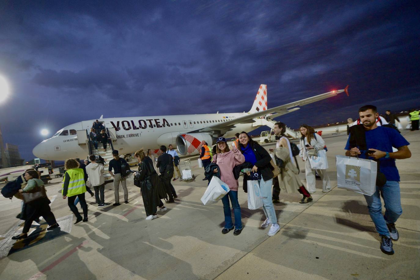 El vuelo entre Madrid y Murcia, en imágenes