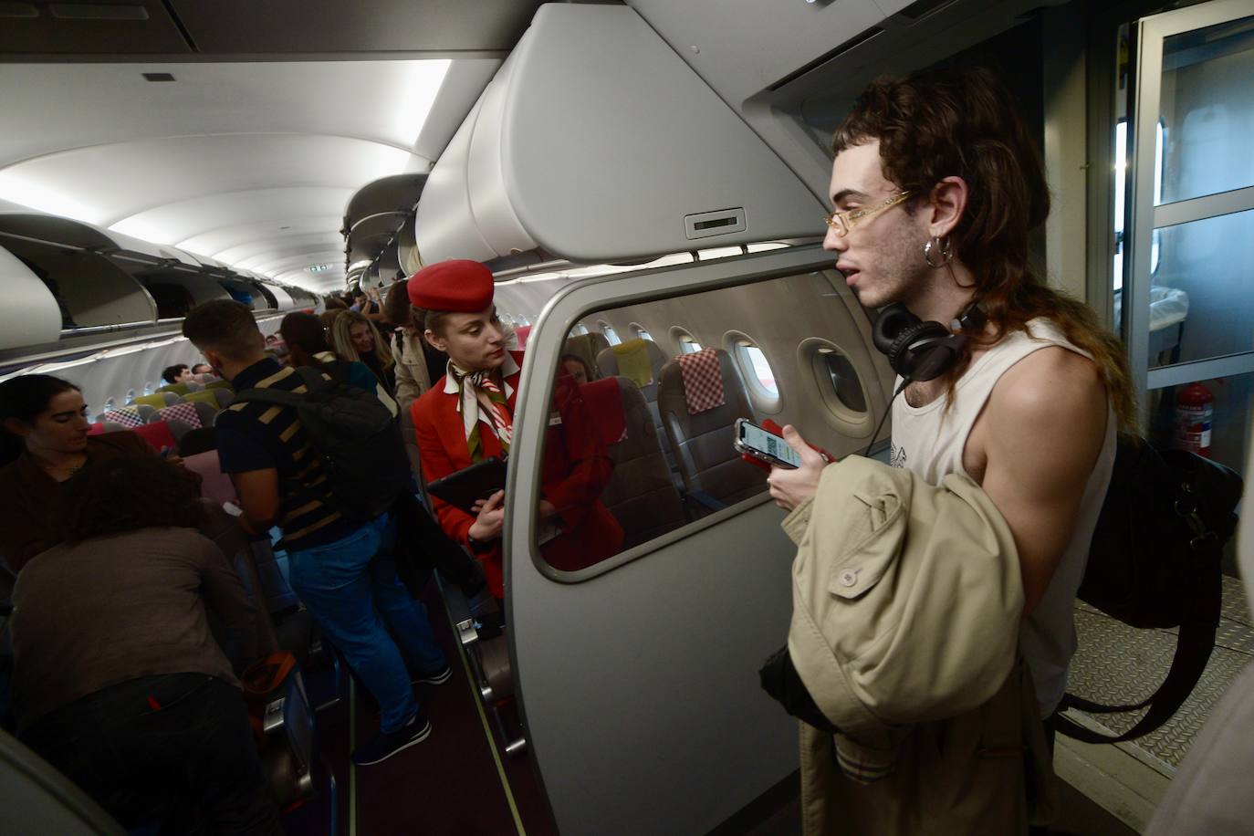 El vuelo entre Madrid y Murcia, en imágenes