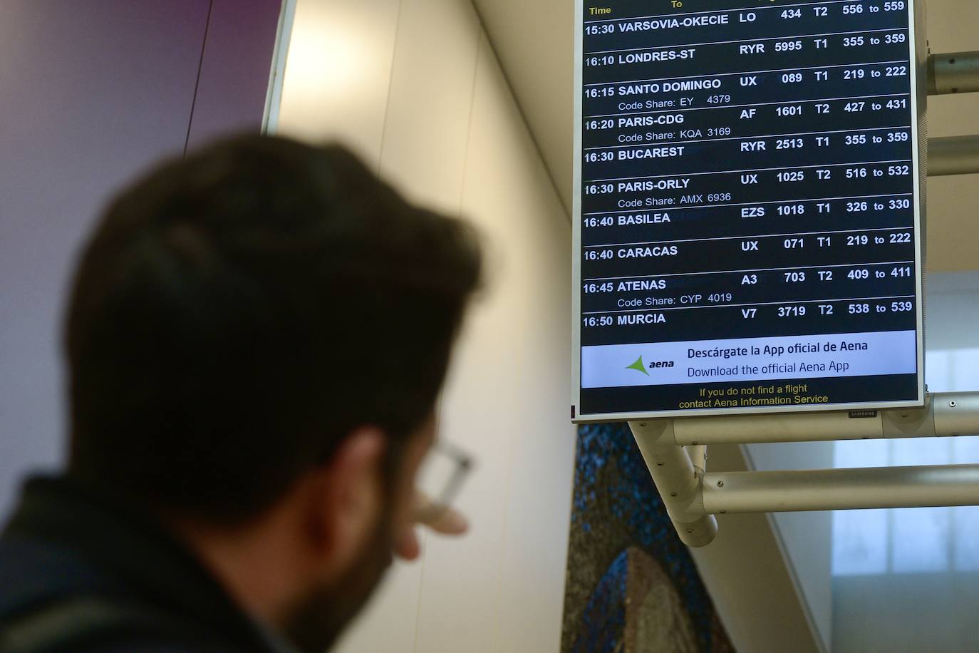 El vuelo entre Madrid y Murcia, en imágenes