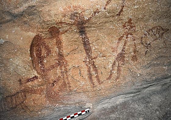 Arte rupestre del Barranco de los Grajos en Cieza, Murcia.