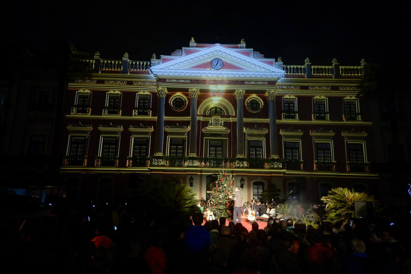 La inauguración del mercadillo de Navidad de Murcia, en imágenes