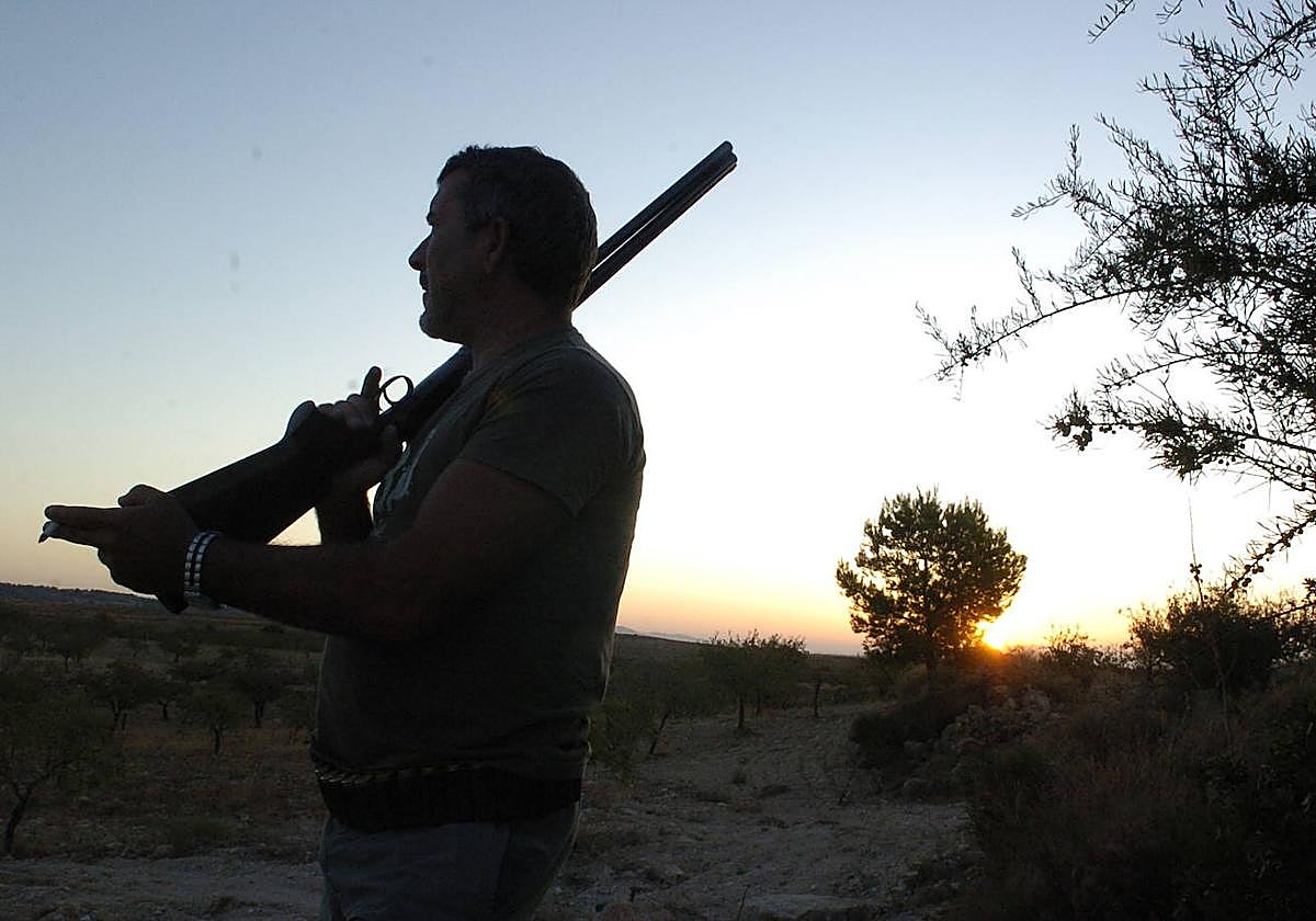 Un cazador en plena faena, en una foto de archivo.