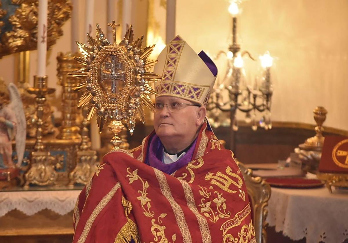 El obispo Lorca Planes, este domingo, en la clausura de la etapa preparatoria del Año Jubilar.