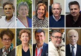 Francisco Tomás Barberán, Carmen Navarro, María Teresa Hernández, Carlos García Izquierdo, Juan Carlos Espín, María de los Ángeles Esteban, María Isabel Gil, Pablo Artal, Luis Puelles y Pascual Parrilla.