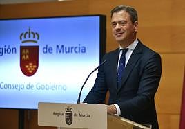 Marcos Ortuño, en la rueda de prensa posterior al Consejo de Gobierno.