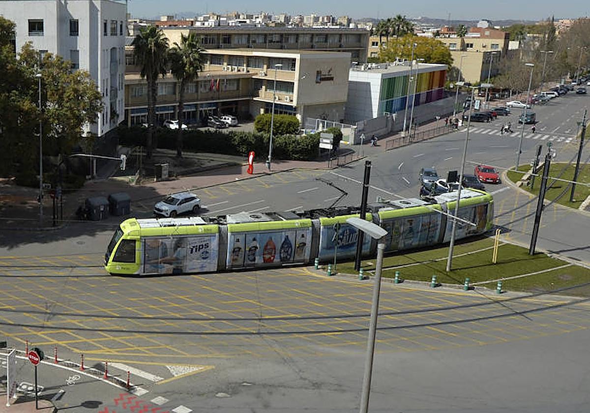 El tranvía de Murcia, en una imagen de archivo.