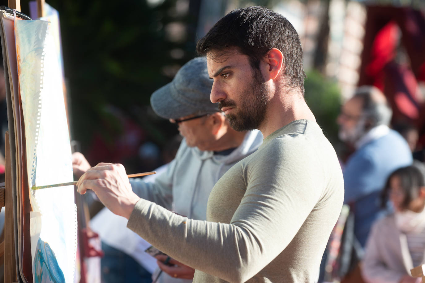 Encuentro entre pintores para retratar la Navidad en Murcia