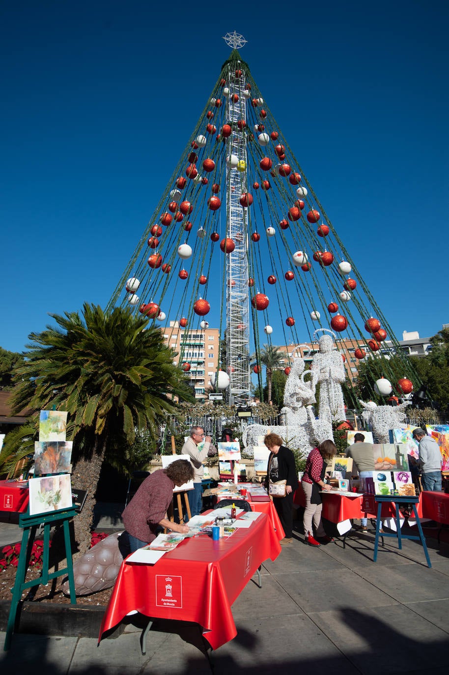 Encuentro entre pintores para retratar la Navidad en Murcia