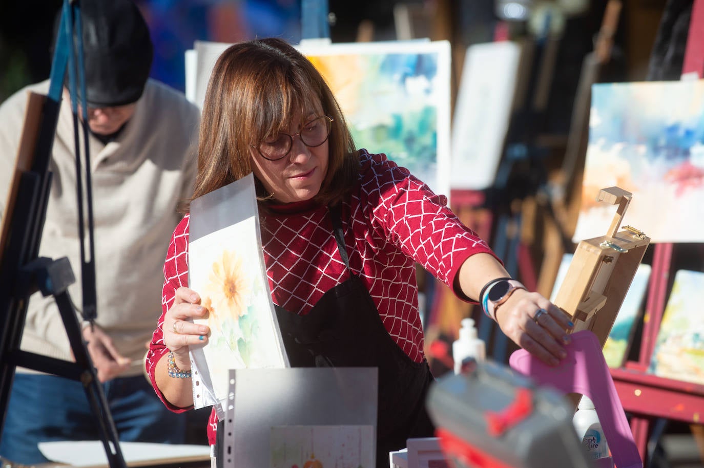 Encuentro entre pintores para retratar la Navidad en Murcia